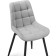 Stool on a chelsea metal -steamer spinning, metal/velor, black/gray 49x55x84 cm