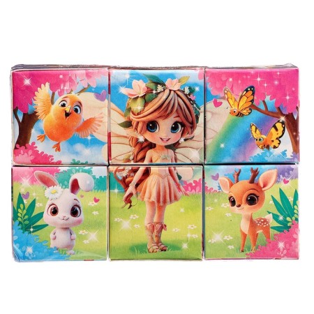 Cubes "princesses" cardboard, 6 pieces, according to the Montessori methodology-5