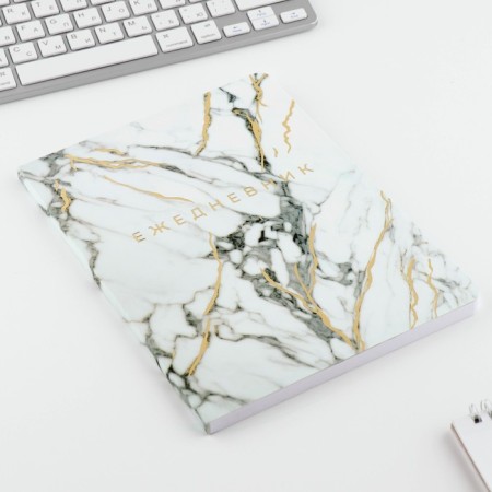 Diary A5+, 100 l. Soft region. Soft-Tach "Marble"-1