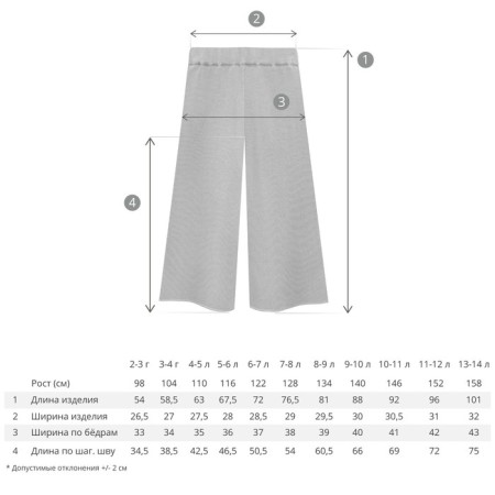 Pants for girls, height 104 cm, graphite color-3
