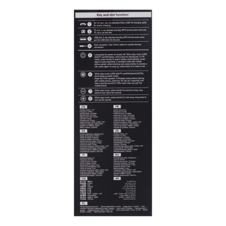 Portable column Borofone BR1 Beyond, 5 W, BT5.0, AUX, Microsd, USB, 1200 mAh, black-4