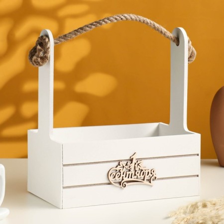 Box - Kashpo wooden 25x15x30 "September 1" White