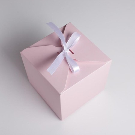 Gift folding box, packaging, "pink", 12 x 12 x 12 cm-3