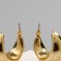 Earrings plastic "Circle" halo, color gold