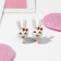 Clips children's "chosen" bunnies, white color