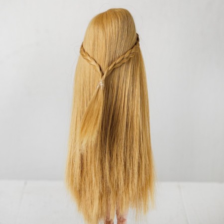 Hair for dolls "Straights with pigtails" Size is small, color 86-2