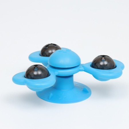 Toy-wound on a suction cup for cats "Clover", with cat mint and backlight, 3 compartments-1