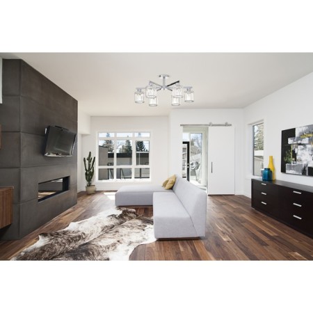 Ceiling lamp 6x60W E27, size 69x69x31 cm-4