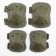 Set 2 knee pads, 2 red -leather, green