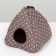 House "Vigva" for rodents, 17*17*17 cm, calico, fleece, gray