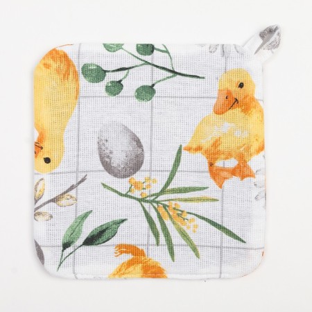 Set of Duckling kitchen shade: mittens 20x27 cm, take 19x19 cm, 100% cotton-4
