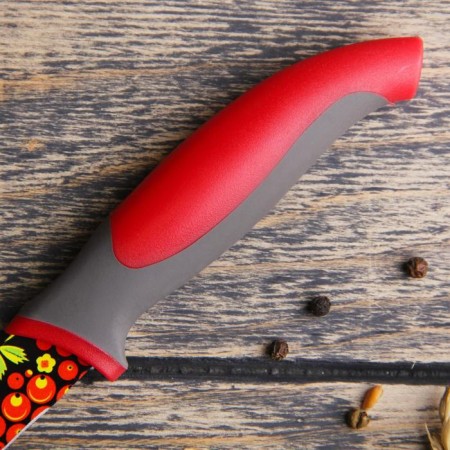 Kitchen knife with an anti -wound coating of the Dilan "Russian pattern", blade 12 cm-3