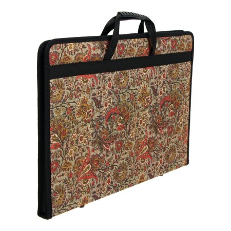 Folder for drawings and drawings A3, 40 mm, 470 x 350 mm, frame, with handles, textile, "inspiration", tapestry-1