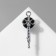 Brooch "syringe" carpol, blue color in silver