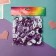Hair elastic band "Mahrushka Sport" (set of 100 pcs) 1.5 cm, purple-white