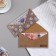 Money envelope "Happy Birthday!" craft, embossing, lavender, 17x8 cm