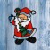 Glass Santa Claus with a Christmas tree 10x14 cm