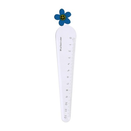 Ruler 12 cm "Flower", plastic, MICC-1