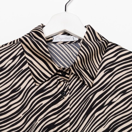 Female blouse, ecruil color, zebra print, size 52-5