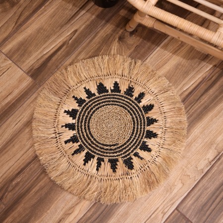 Wicker rug round 50 cm-1