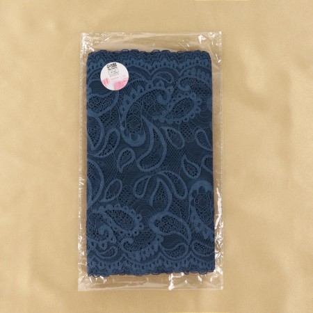 Lace elastic fabric, 240 mm × 2.7 ± 0.5 m, blue color-4