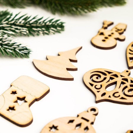 Set for creativity "New Year's ornaments" 2024, 12 pcs, 5x4 cm-1
