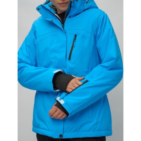 Ski suit female, size 42, blue color-3