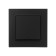 Tot Elegant switch, 10 a, 1 cl., With backlight, hidden, black