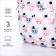 School backpack from textiles with a zipper, 3 pockets, pencil case, white/multi -colored color