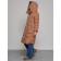 Coat insulated winter female, size 48, brown color