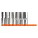 Set of end heads Airline AT-7-34, 1/2 "DR, hexagonal, 7 items, 10-22 mm