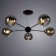Lagos chandelier, 5x60W E27, black color