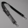 Genuine leather bag, adjustable, with carbines, 60 ± 2 cm × 2.5 cm, black/silver color