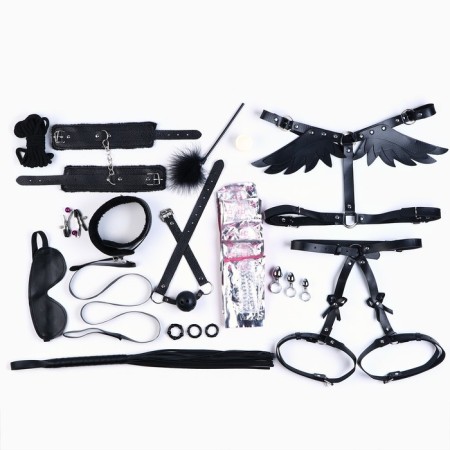Erotic set of BDSM Oka-Khpoki "Punishment of a sinner", 25 objects, black-11