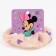 Hair elastic band "hearts", pink with sparkles, 11 cm, Minnie Mouse