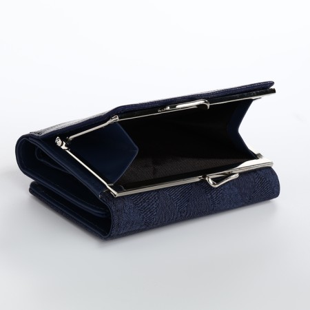 Women's wallet on magnets, blue color-3