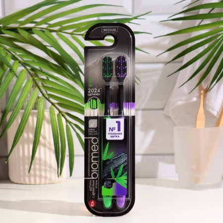 Biomed Black toothbrows, set 2 pcs