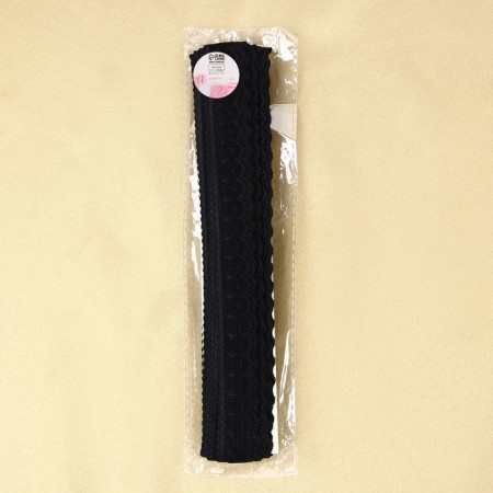 Elastic lace, 25 mm × 9 ± 0.5 m, black color-2