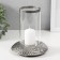 Ceramics candlestick, glass for 1 candle "True" d = 8 cm silver 14.5x14.5x17.5 cm