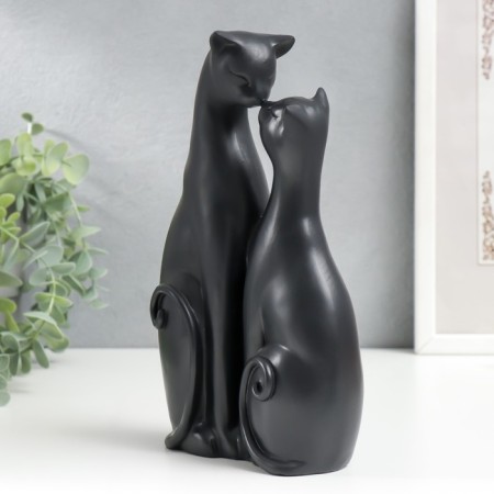 Polystone souvenir "Cat and cat - kiss" Black 22x12.5x5.5 cm-3