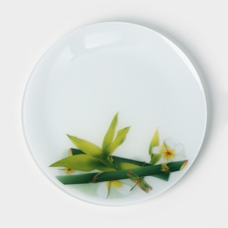 Bamboo Glass Plate, D = 21.5 cm