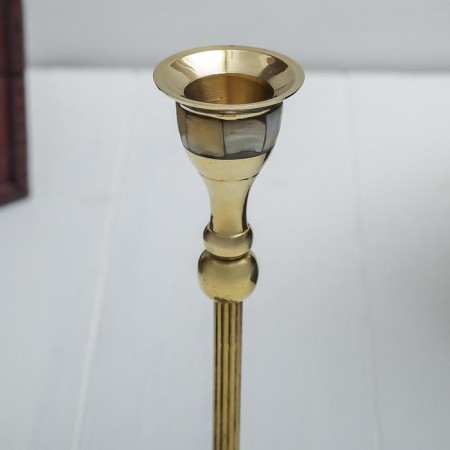Climber "Statue" for 1 candle, brass 6.5x6.5x18 cm-2