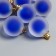 Acrylic Sharl Suspension "Matte Blue 2,1x1.6 cm