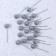 Figure for crafts and decor on the “ball” wire, set of 20 pcs., Size 1 pc. - 2 × 7 cm, silver color
