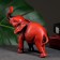 Figure "Elephant" red, 13x5x14cm