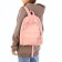 Youth backpack with lightning, 4 pockets, pink color