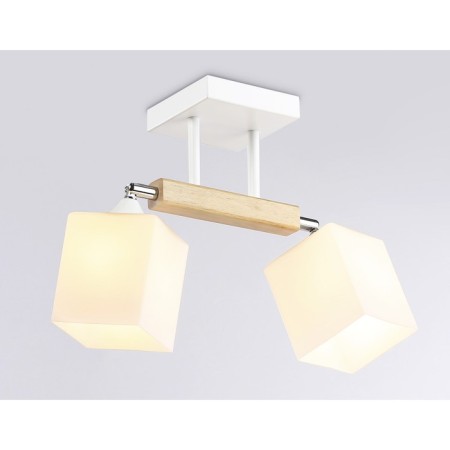 Suspended Ambrella Light, Traditional, TR9511, 2HE27, white color, chrome-2