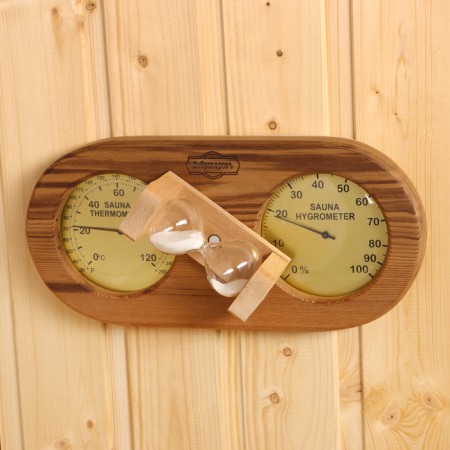 Sanding clock with thermometer gigrometer, 15 minutes, 29x14x8.3 cm V-T080-2-3