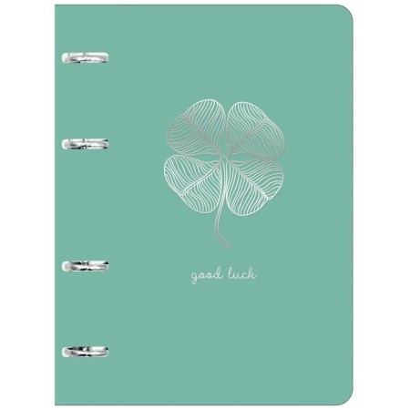 A notebook on the rings A5, 100 sheets in the cell "Colourmania. Design 21", covered cardboard, lamination Soft Touch, foil embossing, block 70 g/m2