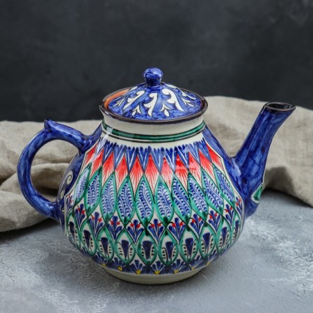 Rishtan ceramics "Patterns", 1600 ml, blue mix-1